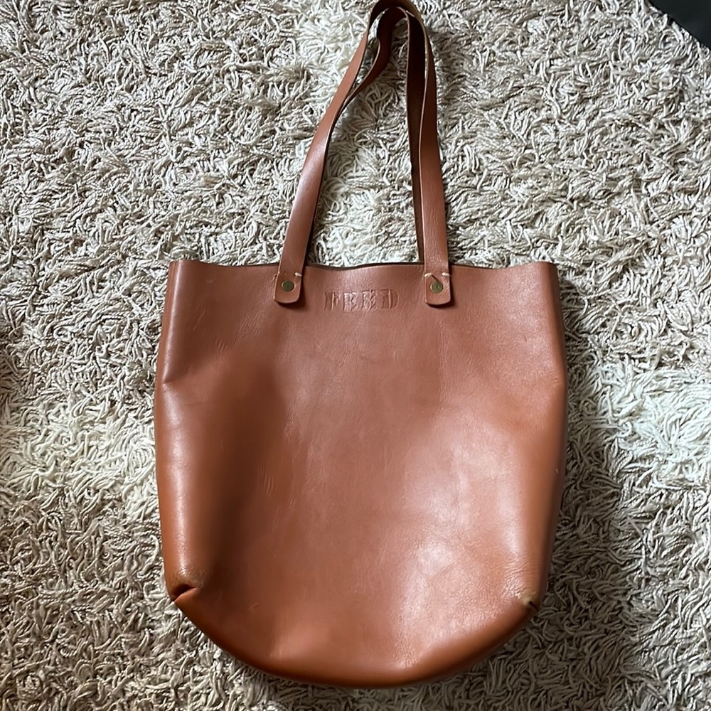 FEED large leather tote